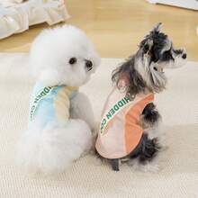 PETSIN 宠物春季新款狗狗服装 动物用品 宠物服装 狗狗背心 猫咪T恤 泰迪熊套装 小型动物服装 休闲酷炫背心 狗狗服装 猫咪服装 春夏两季新款背心 - 彩色 - 查看 4