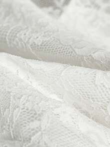 Franclia Bộ đồ liền thân thanh lịch, gợi cảm, ôm sát với ren, cổ chữ V, tay dài và xếp ly ở eo, bộ đồ liền thân đa năng dành cho nữ công sở, mùa xuân/hè, màu trắng, thích hợp cho kỳ nghỉ hoặc đi biển. - trắng - Xem 3