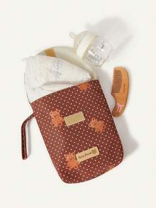 Cozy Pixies Polka Dot Heart Shaped Diaper Bag, Suitable For Stroller Use - Multicolor - View 9