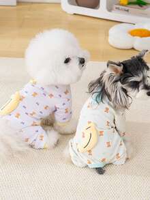 PETSIN Quần áo cho chó, quần áo cho mèo, quần áo cho động vật nhỏ bốn chân, hàng mới mùa xuân hè, quần áo cho mèo, quần áo thường ngày, quần áo mặc nhà cho chó, bộ đồ liền thân cho động vật nhỏ. - Nhiều màu - Xem 2