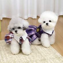 PETSIN Quần áo cho chó, quần áo cho mèo, váy cho thú cưng, bộ sưu tập xuân/hè mới, váy cho cún con, váy công chúa đa năng, họa tiết kẻ sọc, quần áo cho động vật nhỏ, kem chống nắng mát mẻ - Nhiều màu - Xem 12