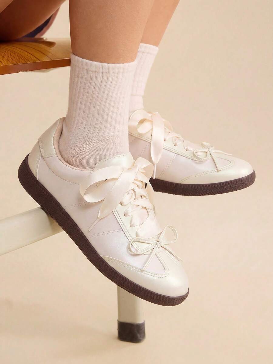 CUCCOO EASI Women's Fashionable Casual Sports Shoes Fall New Year Holiday Tainers - Apricot - View 1
