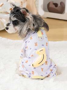 PETSIN Quần áo cho chó, quần áo cho mèo, quần áo cho động vật nhỏ bốn chân, hàng mới mùa xuân hè, quần áo cho mèo, quần áo thường ngày, quần áo mặc nhà cho chó, bộ đồ liền thân cho động vật nhỏ. - Nhiều màu - Xem 6