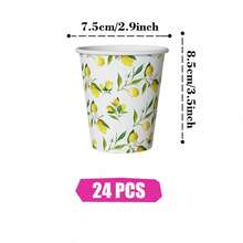 Bộ đồ dùng tiệc Lime Branch gồm đĩa, khăn ăn và cốc dùng một lần, phục vụ 24 người, thích hợp cho sinh nhật, đám cưới, tiệc theo chủ đề và dã ngoại gia đình. - Xem 10