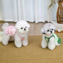 PETSIN Quần áo cho chó, quần áo cho mèo, váy cho thú cưng, bộ sưu tập xuân/hè mới, váy cho cún con, váy công chúa đa năng, họa tiết kẻ sọc, quần áo cho động vật nhỏ, kem chống nắng mát mẻ - Nhiều màu - Xem 8
