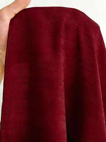 Elenzga Plus Size Women's Elegant Backless Vacation Dress, Versatile Design, 2025 Spring/Summer New Arrival - Burgundy - View 7