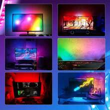 1PC RGB Gaming Monitor LED Backlight Strip, USB Powered Ambient Lighting, Suitable For 24/32 Inch Computer And TV Screens, Suitable For Movies, Games, Music, And Office Use - USB - View 11