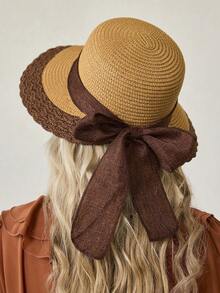 MOTF PREMIUM 海边沙滩防晒草帽 - 駝色 - 查看 2
