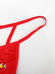 Herren Slips Einfarbig mit Durchbrüchen, sexy Wäsche - Rot - Übersicht 5