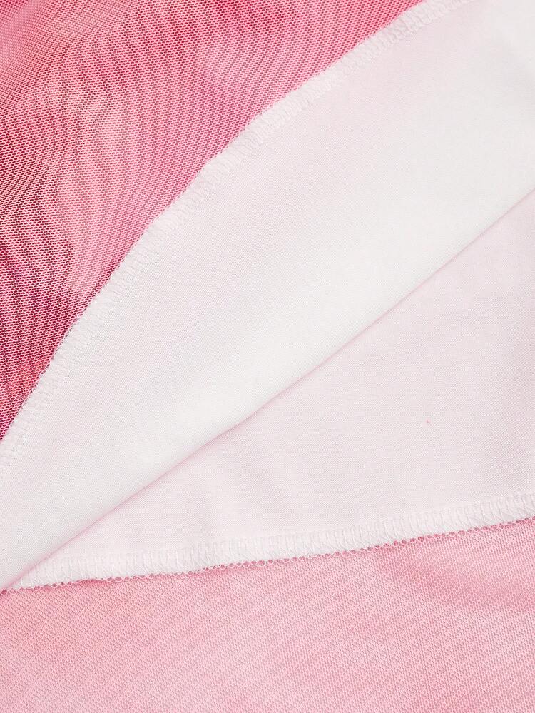 Sweetra Vestido midi casual y elegante minimalista con pliegues franceses, con flores de lirio, malla + forro, bajo asimétrico sin tirantes, color naranja, para verano, talla grande - Rosa Fucsia - Añade 6