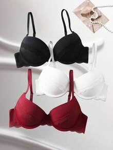 EmpressEnvy Áo ngực có gọng thép 3 chiếc/gói dành cho nữ - Nhiều màu - Xem 7