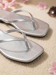Set 750 Flat Crow's Foot Sandals Square Tip - PLATA - 查看 4