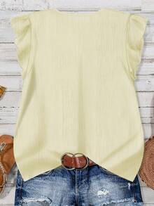 Rusticease Women's Casual Solid Color Shirt, Suitable For Summer,Summer Top - Apricot - View 3