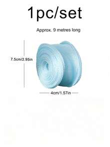 9M Floral Print Satin Ribbon, Aesthetic Wire Edge Ribbon For Crafts, Wedding Decor, Gift Tying, Birthday Party Supplies, Multicolor Bows For Vase Decoration - 1 roll - View 3