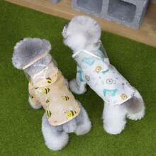 PETSIN Áo mưa cho chó, quần áo chống thấm nước cho thú cưng, áo mưa chống thấm nước mùa xuân và mùa hè cho động vật, quần áo cho chó, quần áo cho mèo, quần áo cho động vật, quần áo mùa xuân và cho chó, quần áo cho chó Anh, quần áo mới cho động vật nhỏ kiểu Châu Âu và Mỹ. - trắng - Xem 7