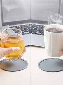 1/3/6 miếng lót cốc silicon màu xám, đệm ly chịu nhiệt, bảo vệ bàn cà phê & quầy bar, lót cốc nóng, quà tặng Giáng sinh. - Xám - Xem 6
