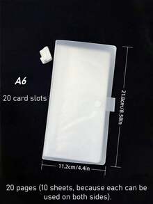 1个20/40卡槽A6透明卡套，3D浮雕贴纸相册剪贴簿用品照片账单整理器，大容量侧插文件夹，适用于办公学校文具文件备忘录收纳，热门系列 - 無色 - 查看 19