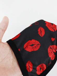 Men's Sexy Underwear With Lip Print And Butt Cut-Out Design - Multicolor - View 3