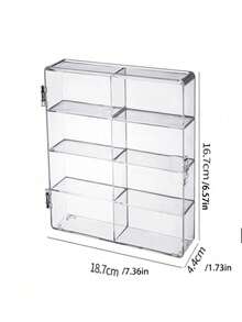 1pc 8-Slot 18.7x16.7x4.4cm High-Quality Acrylic Display Case - Transparent Storage And Transportation For Artworks, Suitable For Desktop Item Organization, Convenient For Tidy Desk, Master Of Life Organization - Multicolor - View 6