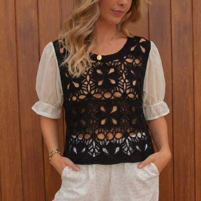 Blusa de Mujer Inspirada en Ropa I ndia, Blusa Casual, Tejida, Cómoda,Blusas