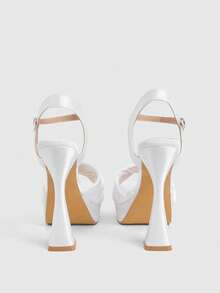 CUCCOO LuxiPop Women Heeled Sandals - White - View 9