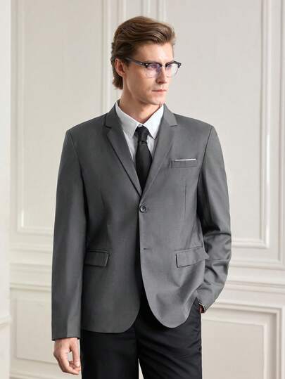 Officeau 男士西装，休闲西装外套，单件西装上衣，基础款西装，优雅商务休闲正式派对装扮，男士礼物