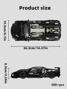 1280+PCS (3-15 Inches) Cool Racing Car Models, Made Of ABS Plastic, Building Block Cars, Technical Racing Car Models, Cool Style, Multiple Colors, Racing Car Shapes, Openable Doors, Home Decorations, Office Decorations, Building Block Racing Cars, Building Block Car Series, Toys, Racing Car Model Kits, Christmas Gifts,Birthday Gifts, Festival Gifts. - Multicolor - View 10