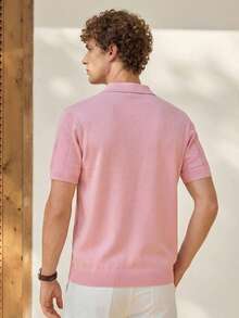 Manfinity CityGents 男士纯色 Polo 领短袖休闲针织上衣 - 彩色 - 查看 2