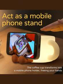 Cute Coffee Cup Night Light - 3 Brightness Levels Lamp With Touch Control 7 Colors, Silicone Lamp With 30 Min Timer, USB Rechargeable - Soft Lighting And Design, Suitable For Room, Creative Gift - Coffee cup night light - View 6