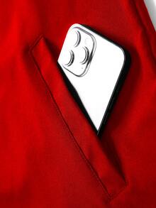 Manfinity Homme Men's Casual Hooded Pocket Vest - Red - View 7