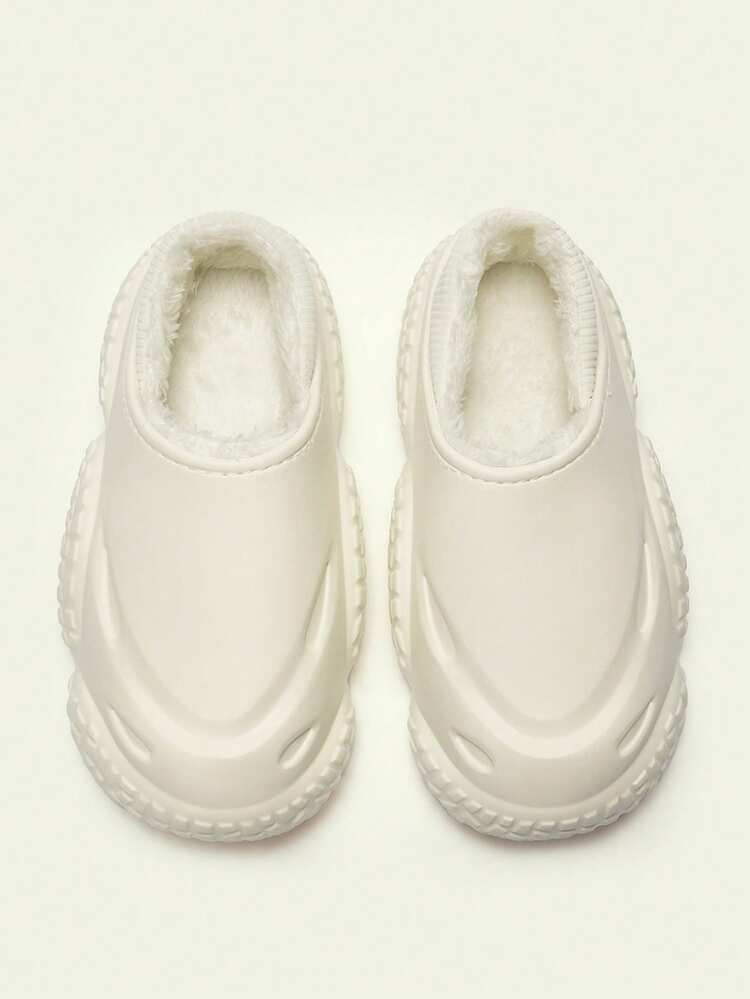 Women's Solid Color Plush Winter Indoor Slippers For Christmas And New Year Holiday Vibe Fall And Winter