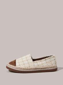 Styleloop Women's Apricot Color Matching Holiday Style Casual Style Bohemian Style Slip-On Loafers Flat Shoes, Holiday Wear, A Must For Travel - Apricot - View 2