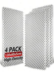 Tấm xốp cách âm 4 mảnh 60 * 120cm Tấm cách âm phòng thu Tấm xốp cách âm 3 màu Vật liệu hấp thụ âm thanh mật độ cao - Nhiều màu - Xem 13