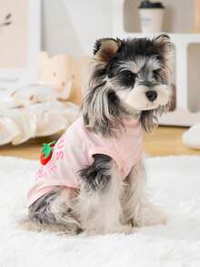 PETSIN 宠物春季新款狗狗服装 动物用品 宠物服装 狗狗背心 猫咪T恤 泰迪熊套装 小型动物服装 休闲酷炫背心 狗狗服装 猫咪服装 春夏两季新款背心 - 彩色 - 查看 6