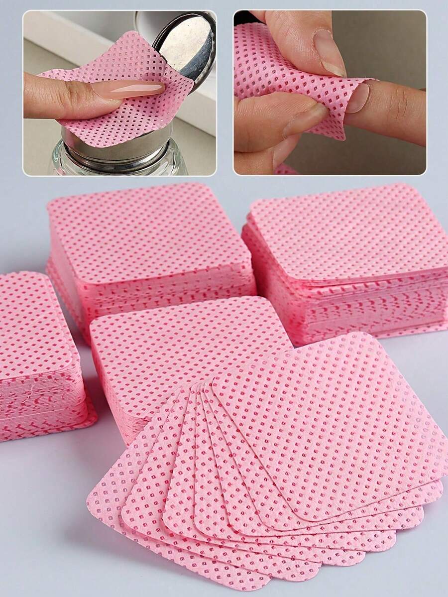 200/400/1000 miếng khăn lau tẩy sơn móng tay dạng gel, khăn lau không xơ, dụng cụ trang điểm, bán sỉ đồ dùng làm móng, dụng cụ làm móng, dụng cụ nghệ thuật làm móng.