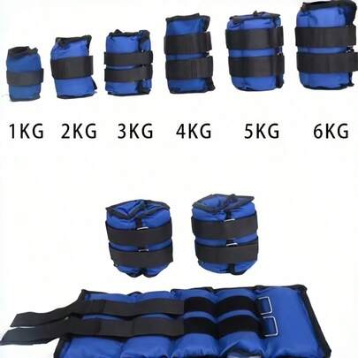 1-6KG Adjustable Weighted Wrist Ankle Sandbags For Women Men Strength Training Gym Accessories, Home Fitness Equipment For Walking Jogging Running Workout, Heavy Duty Exercise Weights