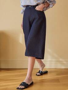 Dazy-Less Women's Casual Washed High Waist Denim Shorts Business Casual Woman - Blue - View 5