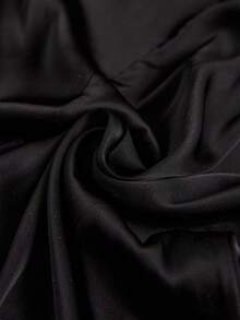 Freevana 波西米亚风春夏新款音乐节蕾丝薄纱连衣裙，V领荷叶边宽松罩衫，层叠度假风优雅长裙 - 黑色 - 查看 9