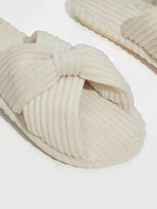 Cuccoo 女士鞋子舒适时尚室内白色毛茸茸拖鞋夏季度假鞋夏季促销万圣节 - 米色 - 查看 3