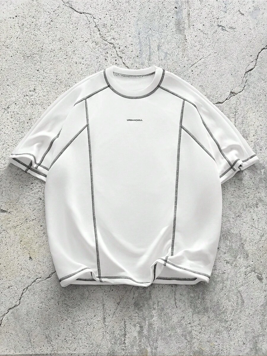 EVRINFINITE Áo thun nam tay ngắn dáng rộng, thời trang hàng ngày & trẻ trung, mùa hè, đồ đôi - trắng - Xem 1