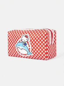 HELLO KITTY AND FRIENDS | SHEIN 一款黑色趣味卡通可爱化妆包 - 紅色A - 查看 5