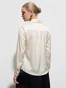 Aveloria Modichic Women's Casual Front Button Long Sleeve Shirt, Suitable For Spring And Autumn Commuting - Beige - View 4