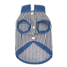 PETSIN 趣味拼布衬衫、狗狗衣服、猫咪衣服、动物连衣裙、春季狗狗衬衫、英伦风狗狗衣服、欧美新款小型动物两足服装 - 深藍色 - 查看 10