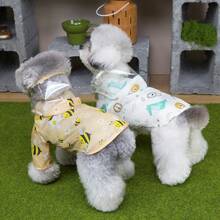 PETSIN Áo mưa cho chó, quần áo chống thấm nước cho thú cưng, áo mưa chống thấm nước mùa xuân và mùa hè cho động vật, quần áo cho chó, quần áo cho mèo, quần áo cho động vật, quần áo mùa xuân và cho chó, quần áo cho chó Anh, quần áo mới cho động vật nhỏ kiểu Châu Âu và Mỹ. - trắng - Xem 8