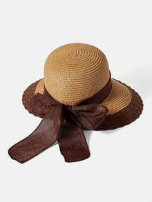 MOTF PREMIUM 海边沙滩防晒草帽 - 駝色 - 查看 4
