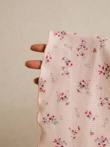 Poéselle 女士全印花休闲百搭日常穿着短袖T恤 - 粉色 - 查看 9