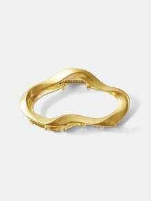 MOTF PREMIUM GOLD-PLATED MATTE HOLLOW ASYMMETRICAL STYLING HAIRPIN, ELEGANT AND CHIC, SUITABLE FOR STUDENTS TO WEAR. - Frosted gold - View 2