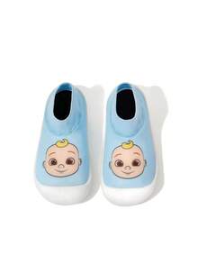 CoComelon X SHEIN Cute Cartoon Blue Baby Toddler Shoes,  All-Season Soft & Breathable Infant Shoes Wear-Resistant Versatile Slip-On Walking Shoes Sneakers,Unisex For Boys And Girls Indoor Outdoor - Blue - View 6