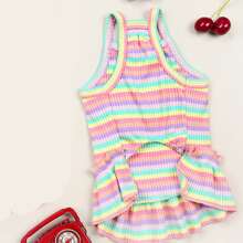 PETSIN 新款春季狗狗裙装、猫咪服装、可爱动物酷炫连衣裙、狗狗套装、新款春季裙子 - 彩色 - 查看 7