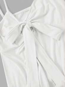 SHEIN MOD 女士系带纯色吊带背心，多件装，波西米亚风格，适合海滩装扮、西部牛仔造型、休闲上衣、锐舞派对、乡村音乐节等场合。 - 灰色 - 查看 9